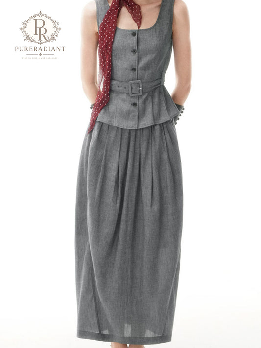 Ash Rose Bubble Hem Skirt