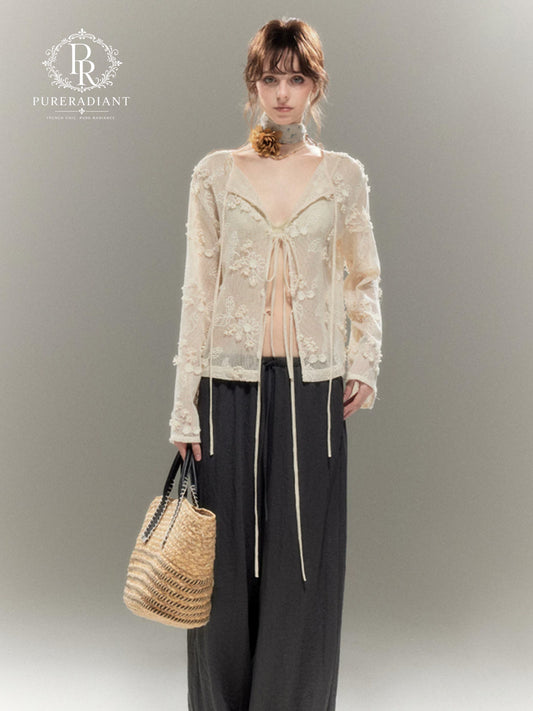 Élodie Blanc Broderie Resort Blouse