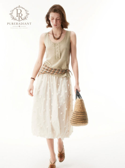 Ivory Fleur Jacquard Tulip Skirt