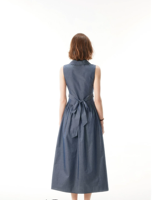 Azure Promenade Sleeveless Slip Dress